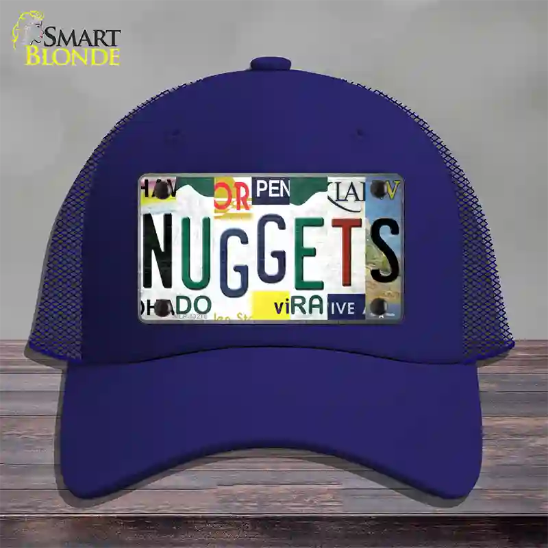 Nuggets Strip Art Novelty License Plate Hat Tag Mesh / Royal Blue