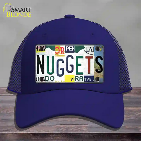 Nuggets Strip Art Novelty License Plate Hat Tag Mesh / Royal Blue