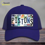 Pistons Strip Art Novelty License Plate Hat Tag Mesh / Royal Blue