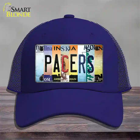 Pacers Strip Art Novelty License Plate Hat Tag Mesh / Royal Blue