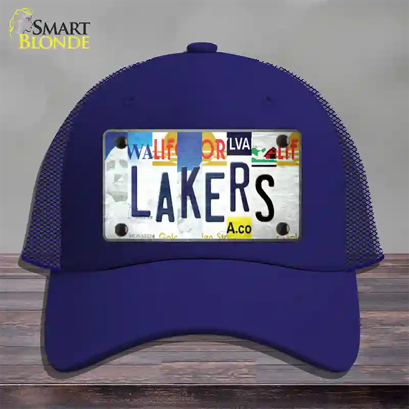 Lakers Strip Art Novelty License Plate Hat Tag Mesh / Royal Blue