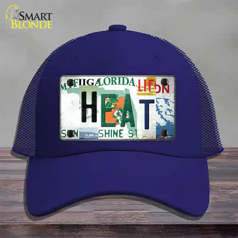 Heat Strip Art Novelty License Plate Hat Tag Mesh / Royal Blue