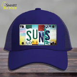 Suns Strip Art Novelty License Plate Hat Tag Mesh / Royal Blue