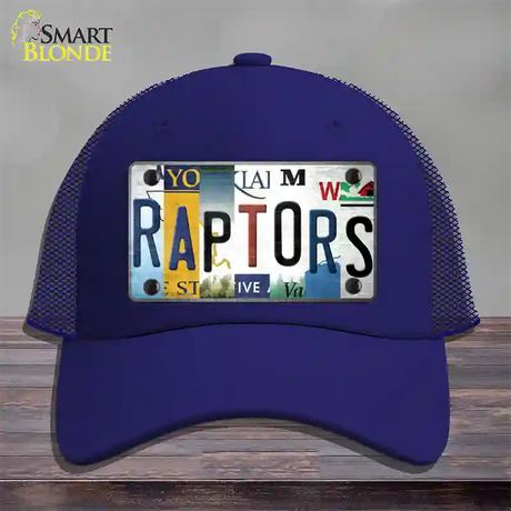 Raptors Strip Art Novelty License Plate Hat Tag Mesh / Royal Blue