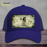 Virgo Zodiac Novelty License Plate Hat Mesh / Royal Blue