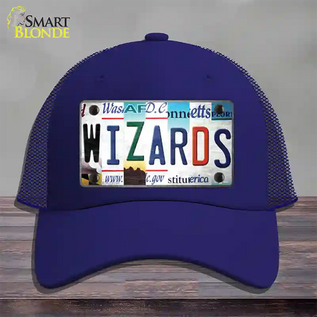 Wizards Strip Art Novelty License Plate Hat Tag Mesh / Royal Blue