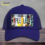 Maple Leafs Strip Art Novelty License Plate Hat Tag Mesh / Royal Blue