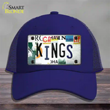 Kings Hockey Strip Art Novelty License Plate Hat Tag Mesh / Royal Blue