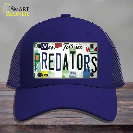 Predators Strip Art Novelty License Plate Hat Tag Mesh / Royal Blue