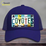 Coyotes Strip Art Novelty License Plate Hat Tag Mesh / Royal Blue