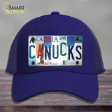 Canucks Strip Art Novelty License Plate Hat Tag Mesh / Royal Blue