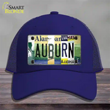 Auburn Strip Art Novelty License Plate Hat Tag Mesh / Royal Blue