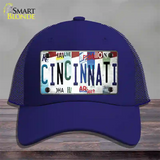 Cincinnati Strip Art Novelty License Plate Hat Tag Mesh / Royal Blue