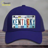 Kentucky Strip Art Novelty License Plate Hat Tag Mesh / Royal Blue