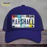 Marshall Strip Art Novelty License Plate Hat Tag Mesh / Royal Blue