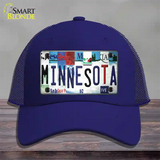 Minnesota Strip Art Novelty License Plate Hat Tag Mesh / Royal Blue