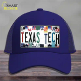 Texas Tech Strip Art Novelty License Plate Hat Tag Mesh / Royal Blue