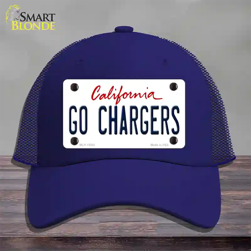 Go Chargers Novelty License Plate Hat Tag Mesh / Royal Blue