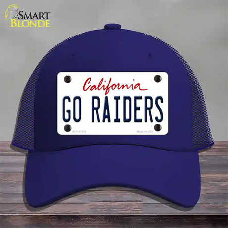 Go Raiders Novelty License Plate Hat Tag Mesh / Royal Blue