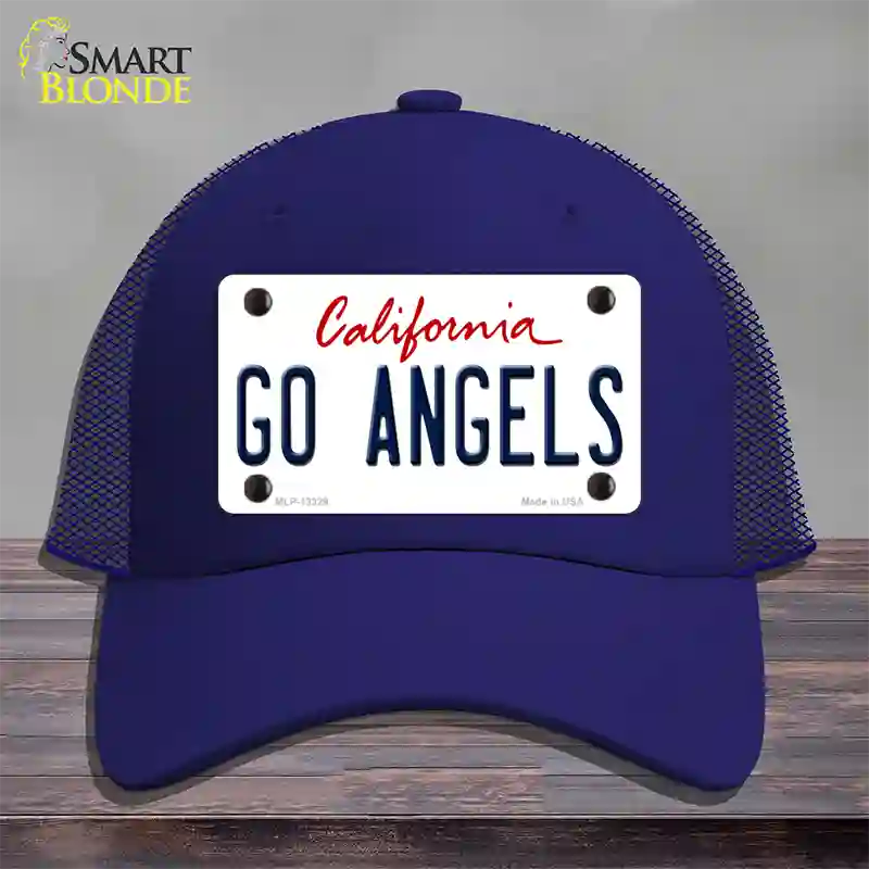 Go Angels Novelty License Plate Hat Tag Mesh / Royal Blue