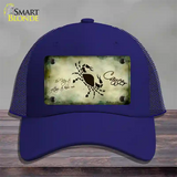 Cancer Zodiac Novelty License Plate Hat Mesh / Royal Blue