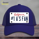 Number 1 Athletics Fan Novelty License Plate Hat Tag Mesh / Royal Blue