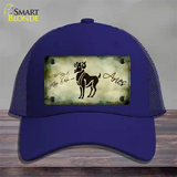 Aries Zodiac Novelty License Plate Hat Mesh / Royal Blue