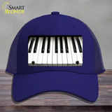 Piano Key board Novelty License Plate Hat Mesh / Royal Blue