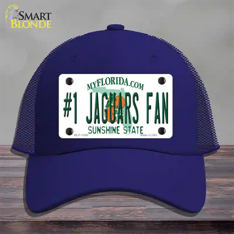 Number 1 Jaguars Fan Novelty License Plate Hat Tag Mesh / Royal Blue