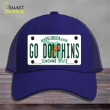 Go Dolphins Novelty License Plate Hat Tag Mesh / Royal Blue