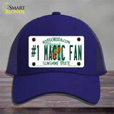 Number 1 Magic Fan Novelty License Plate Hat Tag Mesh / Royal Blue