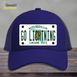 Go Lightning Novelty License Plate Hat Tag Mesh / Royal Blue