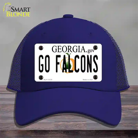 Go Falcons Novelty License Plate Hat Tag Mesh / Royal Blue