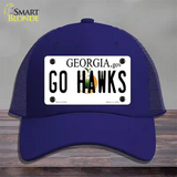 Go Hawks Novelty License Plate Hat Tag Mesh / Royal Blue