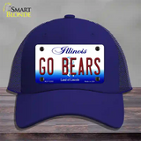 Go Bears Novelty License Plate Hat Tag Mesh / Royal Blue