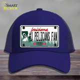 Number 1 Pelicans Fan Novelty License Plate Hat Tag Mesh / Royal Blue