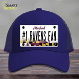 Number 1 Ravens Fan Novelty License Plate Hat Tag Mesh / Royal Blue