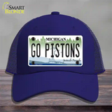 Go Pistons Novelty License Plate Hat Tag Mesh / Royal Blue