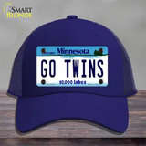 Go Twins Novelty License Plate Hat Tag Mesh / Royal Blue