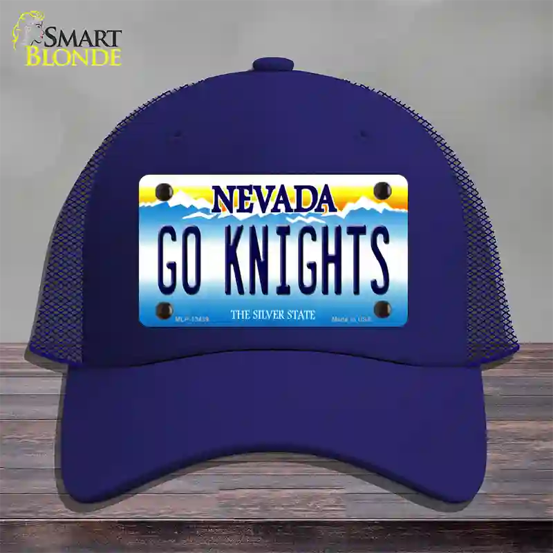 Go Golden Knights Novelty License Plate Hat Tag Mesh / Royal Blue