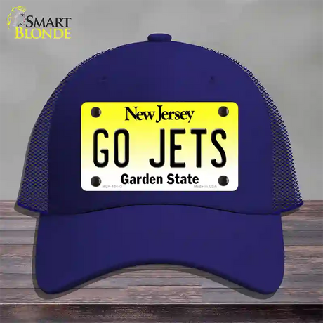 Go Jets Novelty License Plate Hat Tag Mesh / Royal Blue