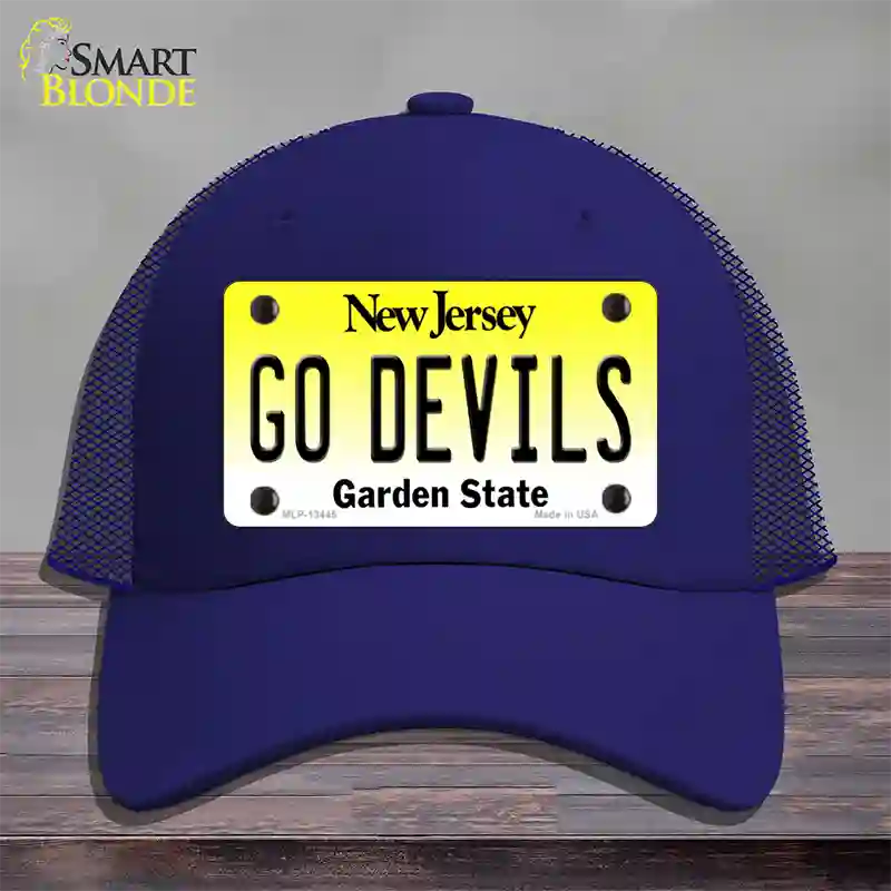 Go Devils Novelty License Plate Hat Tag Mesh / Royal Blue