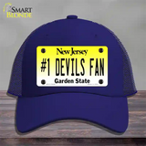 Number 1 Devils Fan Novelty License Plate Hat Tag Mesh / Royal Blue