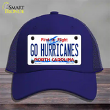 Go Hurricanes Novelty License Plate Hat Tag Mesh / Royal Blue