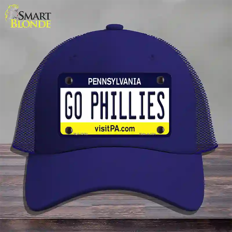 Go Phillies Novelty License Plate Hat Tag Mesh / Royal Blue