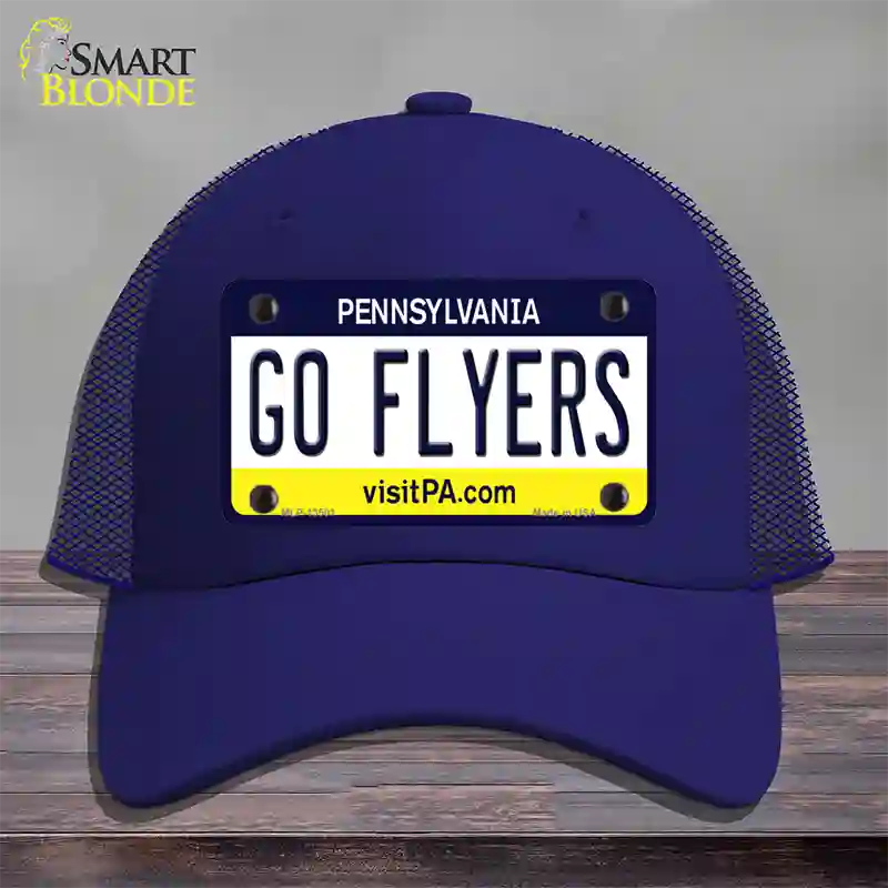 Go Flyers Novelty License Plate Hat Tag Mesh / Royal Blue