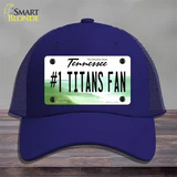 Number 1 Titans Fan Novelty License Plate Hat Tag Mesh / Royal Blue