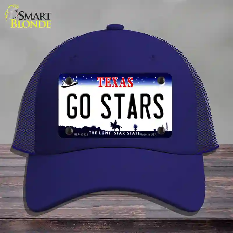 Go Stars Novelty License Plate Hat Tag Mesh / Royal Blue