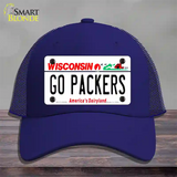 Go Packers Novelty License Plate Hat Tag Mesh / Royal Blue