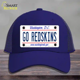 Go Redskins Novelty License Plate Hat Tag Mesh / Royal Blue